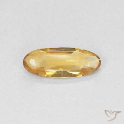 0.68ct 天然 Medium Light-Golden 黄水晶, 椭圆形, 透明