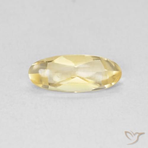 0.77ct 天然 金色 黄水晶, 椭圆形, 透明