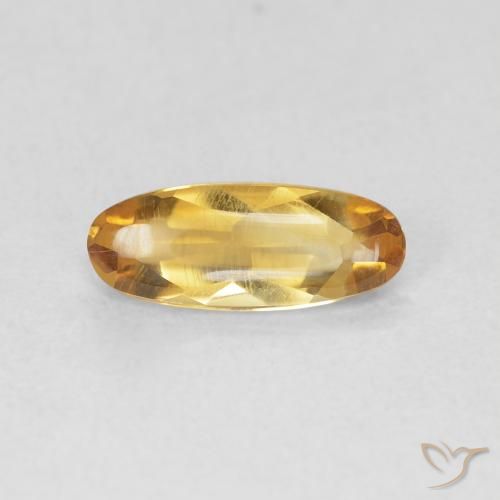 0.78ct 天然 Medium Light-Golden 黄水晶, 椭圆形, 透明