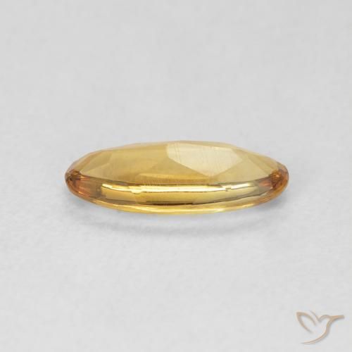 0.78克拉天然黄水晶，椭圆形，透明