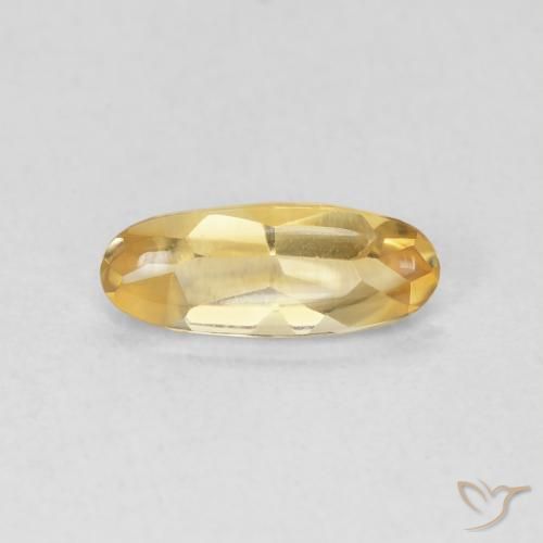 0.80ct 天然 中金 黄水晶, 椭圆形, 透明