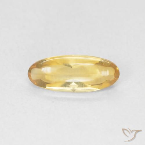 0.86ct 天然 中金 黄水晶, 椭圆形, 透明