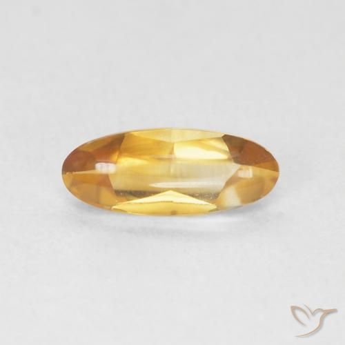 0.90ct 天然 金橙色 黄水晶, 椭圆形, 透明
