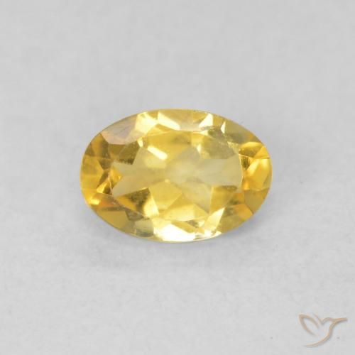 0.45ct 天然 中金 黄水晶, 椭圆形, VVS-VS