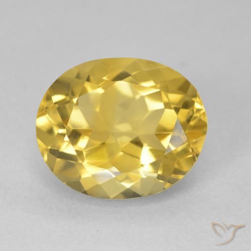 4.62ct 天然 中金 黄水晶, 椭圆形, VVS-VS
