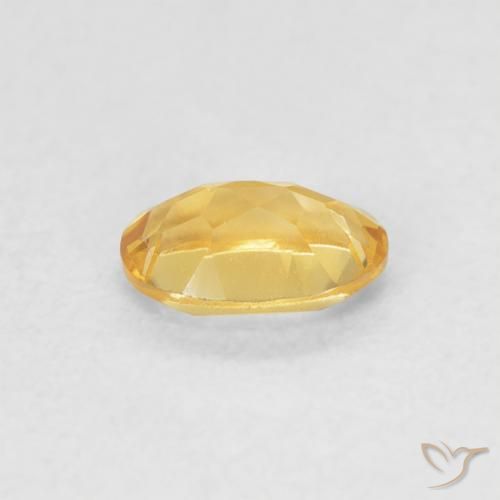 0.38克拉天然黄水晶，椭圆形，VVS-VS