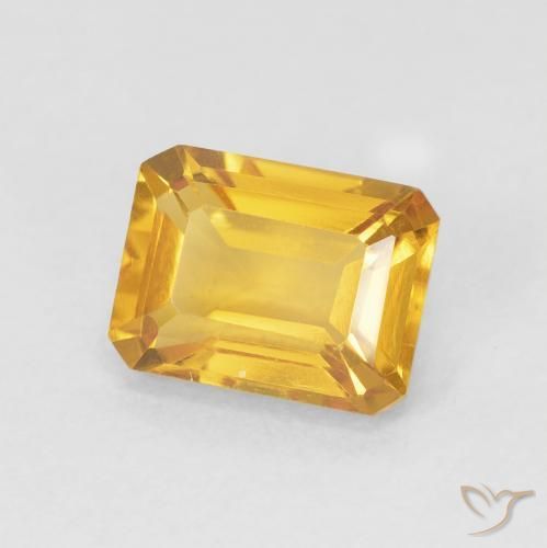 1.61克拉天然黄水晶，八边形，VVS