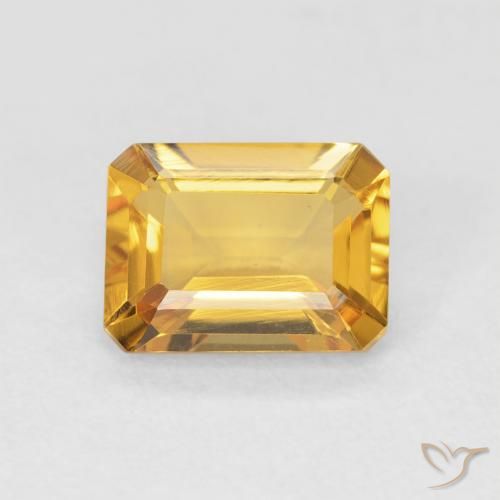 1.43ct 天然 橙金 黄水晶, 祖母绿式切割, VVS