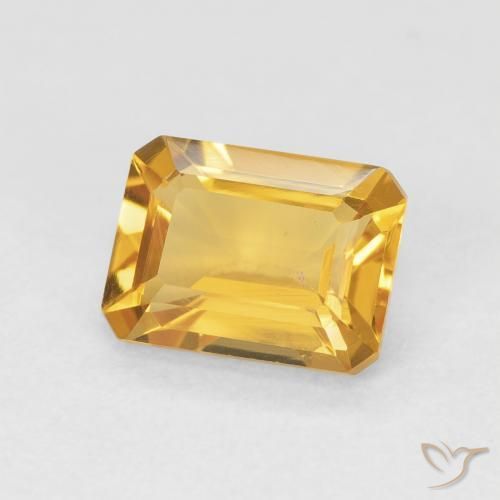 1.43克拉天然黄水晶，八边形，VVS