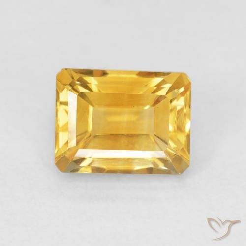 1.93ct 天然 中金 黄水晶, 祖母绿式切割, VVS