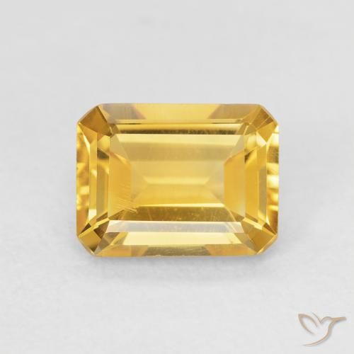 1.42ct 天然 金色 黄水晶, 祖母绿式切割, VVS