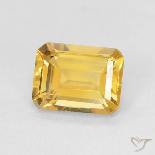 1.42克拉天然黄水晶，八边形，VVS