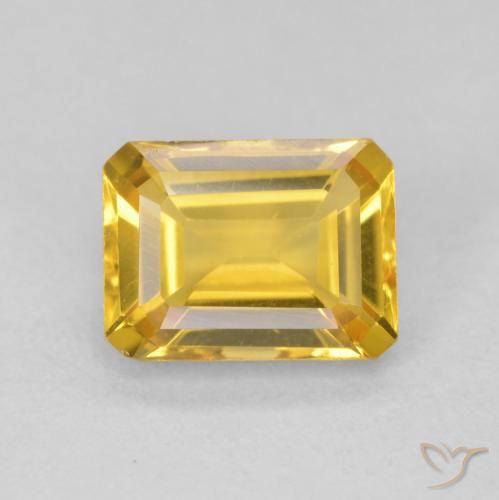 1.56ct 天然 金色 黄水晶, 祖母绿式切割, VVS-VS