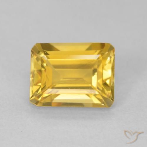 1.65ct 天然 金色 黄水晶, 祖母绿式切割, VVS-VS