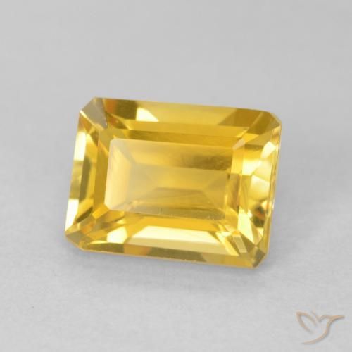 1.65克拉天然黄水晶，八边形，VVS-VS