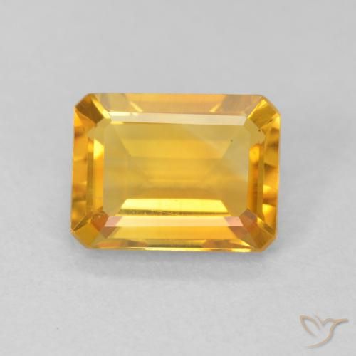 1.40ct 天然 金橙色 黄水晶, 祖母绿式切割, VVS-VS