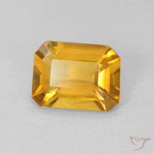 1.13克拉天然黄水晶，八边形，VVS-VS