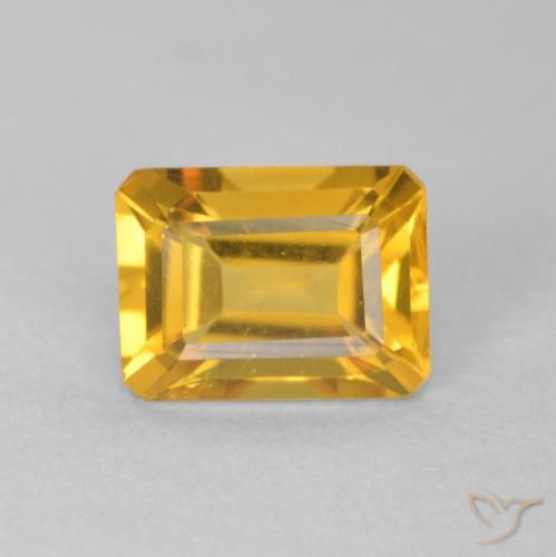 1.35ct 天然 橙金 黄水晶, 祖母绿式切割, VVS-VS