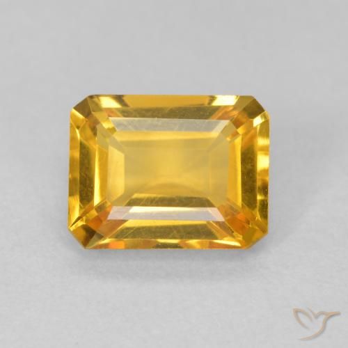 1.52ct 天然 橙金 黄水晶, 祖母绿式切割, VVS-VS