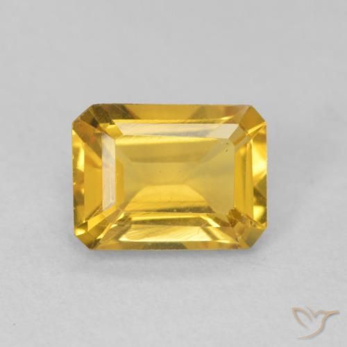 1.29ct 天然 金色 黄水晶, 祖母绿式切割, VVS-VS