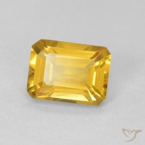 1.29克拉天然黄水晶，八边形，VVS-VS