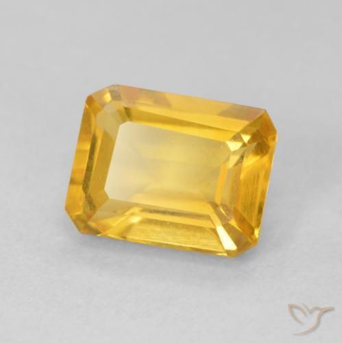 1.64克拉天然黄水晶，八边形，VVS-VS