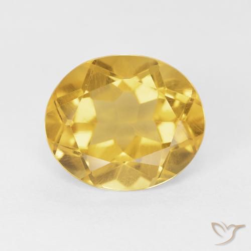 4.37ct 天然 金橙色 黄水晶, 椭圆形, VVS-VS