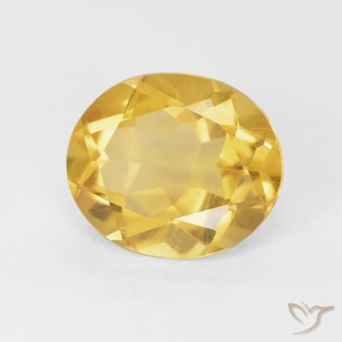 4.37克拉天然黄水晶，椭圆形，VVS-VS