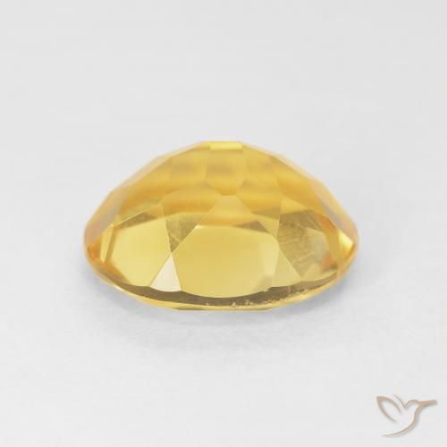 4.37克拉天然黄水晶，椭圆形，VVS-VS