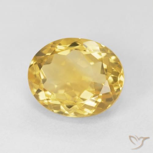 4.77克拉天然黄水晶，椭圆形，VVS-VS