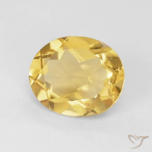 4.26克拉天然黄水晶，椭圆形，VVS-VS
