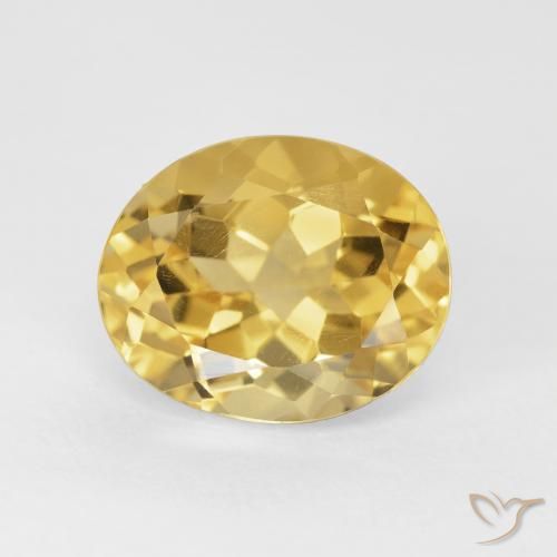 4.86ct 天然 中金 黄水晶, 椭圆形, VVS-VS