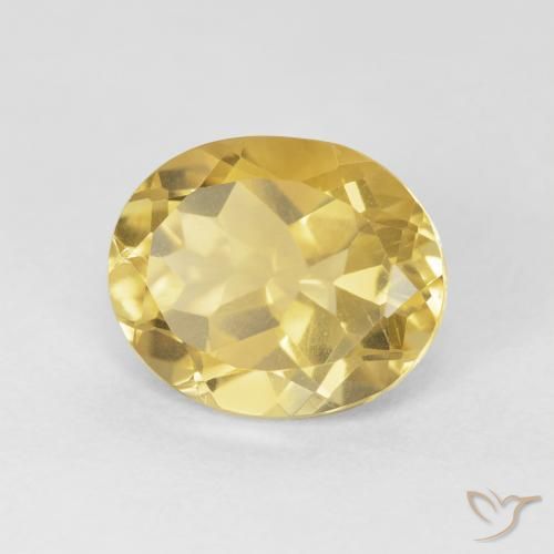 4.08克拉天然黄水晶，椭圆形，VVS-VS