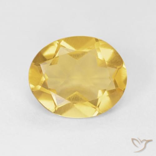 3.92ct 天然 金橙色 黄水晶, 椭圆形, VVS-VS