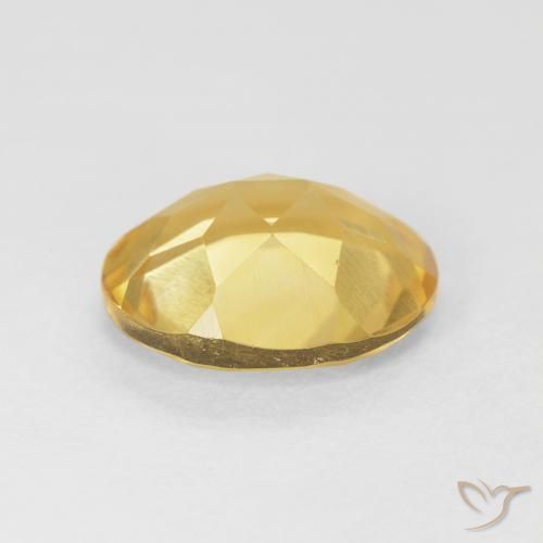 3.92克拉天然黄水晶，椭圆形，VVS-VS