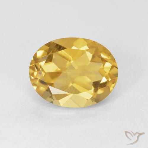 3.88ct 天然 中金 黄水晶, 椭圆形, VVS-VS