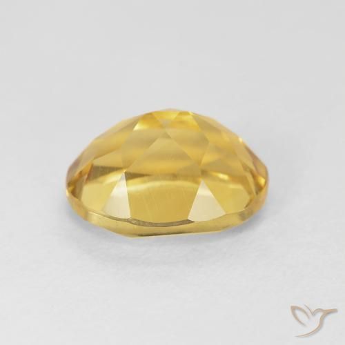 3.88克拉天然黄水晶，椭圆形，VVS-VS