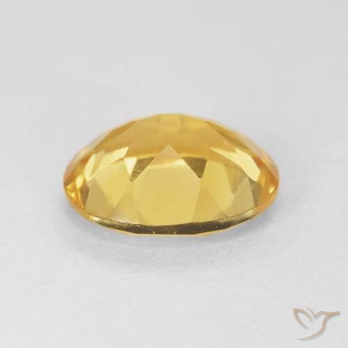 3.97克拉天然黄水晶，椭圆形，VVS-VS