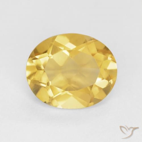 4.39ct 天然 中金 黄水晶, 椭圆形, VVS-VS