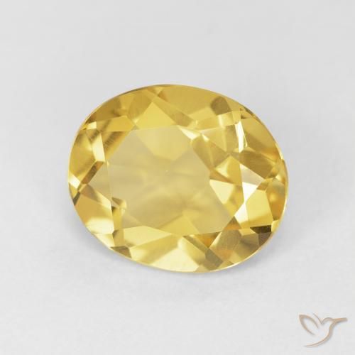 3.94克拉天然黄水晶，椭圆形，VVS