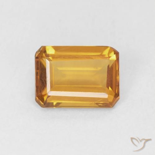 1.18ct 天然 橙金 黄水晶, 祖母绿式切割, VS