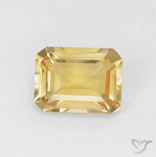 1.48ct 天然 黄金色 黄水晶, 祖母绿式切割, VS