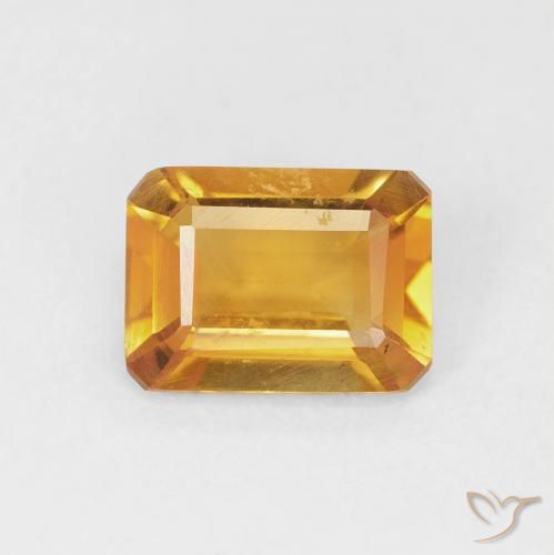 1.16ct 天然 橙金 黄水晶, 祖母绿式切割, VS