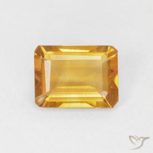 1.15ct 天然 金橙色 黄水晶, 祖母绿式切割, VS