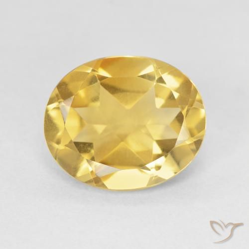 4.13ct 天然 中金 黄水晶, 椭圆形, VVS-VS