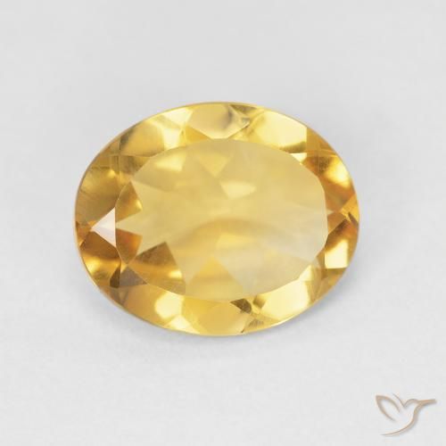 3.47ct 天然 Medium Light Orange-Gold 黄水晶, 椭圆形, VVS-VS