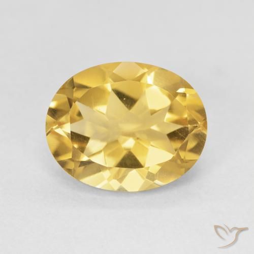 3.63ct 天然 深金 黄水晶, 椭圆形, VVS-VS