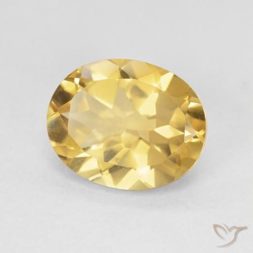 3.63克拉天然黄水晶，椭圆形，VVS-VS