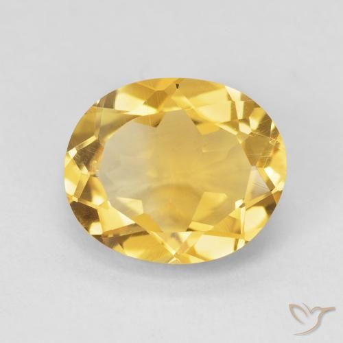 4.44ct 天然 金色 黄水晶, 椭圆形, VVS-VS