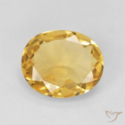 3.98ct 天然 中金 黄水晶, 椭圆形, VVS-VS